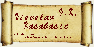 Višeslav Kasabašić vizit kartica